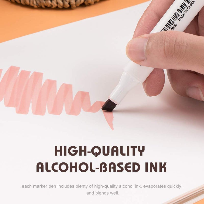 Arrtx Skin Tone Markers, ALP 36 Dual Tip Alcohol Based Art Pen Skin Markers for Illustration Sketching Drawing Coloring - Image 4